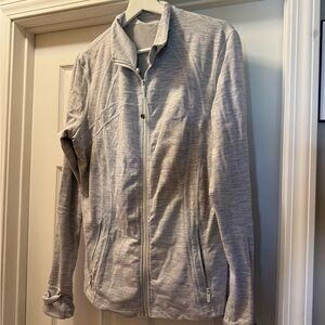 lululemon athletica Heather Light Gray Full-Zip Utility Jacket